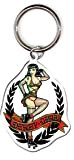Kirsten Easthope - Sassy Derby Girl Retro Pinup PIN-UP - Sturdy Metal Porte-clés Keychain - 1 1/2"w x 2 1/8" ...