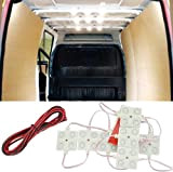 Kit de plafonniers LED pour Van RV Bateaux Caravanes Remorques Universel 10 Modules, Blanc, 12V 40 LED Kits d'Eclairage Intérieur ...