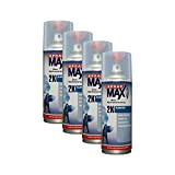 Kwasny SprayMax 2K 680 061 Lot de 4 bombes aérosols de vernis bi-composant incolore Finition brillante