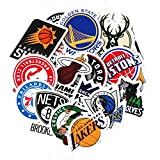 LanXin 30 Pcs NBA Autocollants Basketball Équipe Logo Ensemble Drôle Creative DIY Autocollant Stickers Packs pour Bouteille d'eau Ordinateur Portable ...