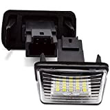 LncBoc LED Éclairage plaque immatriculation auto ampoules super brillant CanBus Pas d'erreur 6000K blanc froid 3W 12V 18 SMD Feux ...