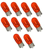 Lot de 10 ampoules T10 WY5W W5 W avec clignotants latéraux Orange Ambre 5 W