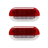 Lot de 2 lampes de courtoisie LED blanches et rouges pour porte de VW Golf MK3 MK4 Jetta Beetle T'ouran ...