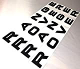 Lot de 2 lettres compatibles de Range Rover pour bottes EVOQUE SPORT VELAR VOGUE Noir brillant