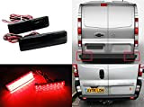Lot de 2 réflecteurs de pare-chocs arrière à LED pour Vivaro Movano Master Trafic Primastar Noir fumé