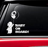 Lot de 2 stickers en vinyle Baby On Board Dark Vador Star Wars pour fenêtre de voiture ou camion