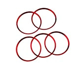 Lot de 5 anneaux décoratifs adhésifs pour grille d'aération Rouge Pour classe A W168 W169 W176 B Class W245 W246
