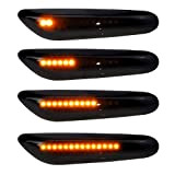 Lumiereholic Feux de jour Clignotant latéral LED dynamique 2*Clignotants LED orange 16 LED 2835SMD Fumée pour E90 E91 E92 E60 ...