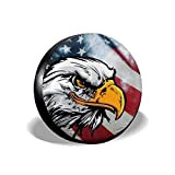 LYMT Drapeau américain Baled Eagle 4 Juillet Fête de l'indépendance Jour Couvre Pneu de Secours Protecteurs de Roue Résistant aux ...