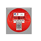Macaron VTC Pochette Pare-Brise Stickers Auto Retro ASSURDHESIFS (Gris)