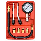 Manomètre de cylindre de moteur, kit Outils de diagnostic de testeur de compression de pompe diesel et à essence Coffret ...