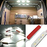 Maso-Kit d'éclairage d'intérieur ultra lumineux 40 LED pour voiture, camion, camping-car, caravane, plafonnier (DC 12 V, blanc)