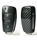 MAX AUTO CARBON compatible avec AUDI Housse de protection en carbone véritable pour clés A1 A3 A4 A5 A6 A7 ...