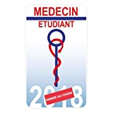 Médecin étudiant caducée année au choix autocollant adhésif sticker Taille : 12 cm