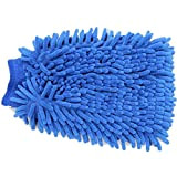 Meipro Car Wash Mitt,Premium Microfiber Chenille Large Size Handle Dust Cleaner,Diy Auto Wash Glove for Car and Household bleu