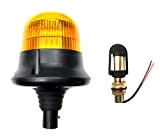 MelTruck® Lampe d'avertissement LED ronde Ø145 Double flash E9 ECE R65 EMV 12 V 24 V 48 avec tube de ...