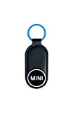 Mini Wordmark Enamel Porte-clés en cuir de vachette Cooper JCW Bleu Cabrio Clubman Countryman