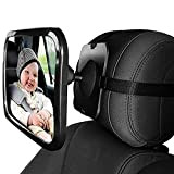Miroir Auto Bébé GKONGU Miroir de voiture pour bébé 30 * 19CM Miroir de Sécurité pour Bébé 360° Réglable Pour ...