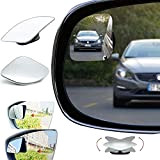 Miroir de Rétroviseur,Miroir d'angle mort de voiture,Mort Grand Angle Réglable Blind Spot Mirror Rond Miroir Convexe pour Tous les Véhicules(2 ...