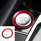 MOMOALA Auto Start Engine Stop Bouton Cover Trim Rouge pour VW Golf 7 3, GTI R Jetta CC Arteon