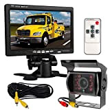 Moniteur HD avec écran 7’’ LCD TFT 12 V-24 V pour auto + caméra de recul pour bus camion remorque à 18 ...
