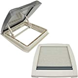 MPK VisionStar M Pro Trappe de toit, en verre transparent, teintée, 40 x 40 cm, fenêtre de toit, lucarne en blanc ...