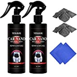 Nano Car Scratch Removal Spray, Car Scratch Repairing Spray with Nano Cloth, Fast Scratch Remover Coating Oxidation Liquid for Vehicles ...