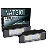 NATGIC 1 Paire 18SMD éclairage de Plaque d'immatriculation LED Intégré Can-Bus éclairage de Plaque d'immatriculation étanche Numéro de LED éclairage ...