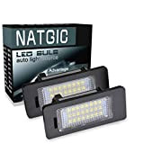 NATGIC 1 paire d'éclairage de Plaque d'immatriculation à LED 3528 puces 24SMD Ensemble de Lampe de Plaque d'immatriculation à LED ...