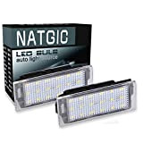 NATGIC 1 Paire LED Plaque d'immatriculation Lumière 18 SMD 3528 puces Intégrées CAN-BUS étanche Numéro LED Plaque d'immatriculation Lampe Assemblée ...