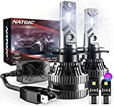 NATGIC H7 Ampoules de Phare à LED avec 2PCS Ampoules LED T10, kit de Conversion H7 LED Anti Erreur avec ...
