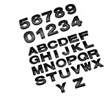 NewL Lettres en métal personnalisées pour voiture et boîte aux lettres, maison - Kit de badges - Noir