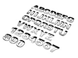 NewL Lettres en métal personnalisées pour voiture et boîte aux lettres, maison (argenté, grande taille)