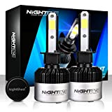 NIGHTEYE Voiture Ampoules LED Phare H1 H4 H7 72w 9000LM / Set 6500K Blanc Froid - Garantie de fabrication de ...