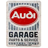 Nostalgic-Art Plaque vintage, Audi - Garage – Idée de cadeau pour fans d'accessoires automobiles, en métal, Design rétro pour décoration, ...