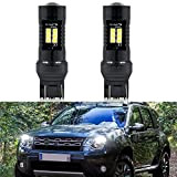 Nslumo W21/5W LED Drl Ampoules de feux diurnes Convient pour 2010-2016 Dacia Duster Dacia Logan W21/5W Led Canbus W21/5W lumière ...