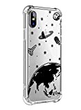 Oihxse Transparent Silicone Mignon Case Compatible pour iPhone XR Coque TPU Souple Ultra Mince Housse Clear Crystal Design Motif Anti-Scrach ...