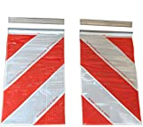 Orafol - Lot de 2 drapeaux d'avertissement - Pour élévateur arrière - Marque de levage gauche et droite - 250 x ...
