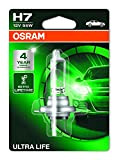OSRAM ULTRA LIFE H7, Lampe de phare halogène, 64210ULT-01B, blister individuel (1 pièce)