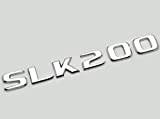 OZ6YA SLK200 Badge de hayon en argent chromé Compatible avec SLK Classe AMG R170