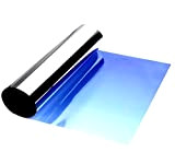 Pare Soleil, Bande de Film Solaire de 150x20 cm à Poser sur Pare-Brise, Couleur Bleue d'opacité dégradée sur Base Transparente ...