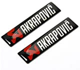 paxten (TM) 2 x 60 x 14 mm universel pour Akrapovic scarico emblème Logo pour badge autocollant de voiture de moto époxy