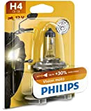 Philips Vision Moto H4, Ampoule De Phare De Moto, Jusqu'À 30% De Visibilité En Plus, Blister De 1