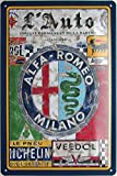 Plaque en tôle générique - 20 x 30 cm - Pour Alfa Romeo Milano - Pour voiture, atelier, garage - ...