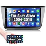 Podofo Android Autoradio GPS pour Seat Altea 2004-2015, 9" Écran Tactile WiFi Bluetooth FM RDS Radio Lien Miroir USB Autoradio ...