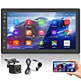 Podofo Autoradio 2 Din Bluetooth Main Libre 7 Pouces Écran Tactile Android GPS avec Camera De Recul Poste Radio Voiture ...