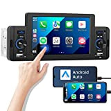 Podofo Carplay 1 Din Autoradio Android Auto 5" Écran Tactile Bluetooth Mains Libres FM Auto Radio Double USB, AUX, 1Din ...