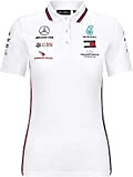 Polo Femme Mercedes AMG Petronas Motorsport Team Officiel F1 Formula Driver (Blanc, S)