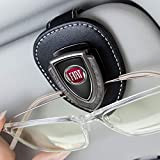 Porte Lunettes pour Voiture,Porte-lunettes de Soleil pour Fiat 500 Qubo Doblo Panda Bravo 124 Spider Tipo Multipla Strada Série,Visière de ...