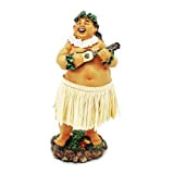 Poupée de hula dashboard miniature Hawaii - Bradda Ed avec taille d'ukulélé
